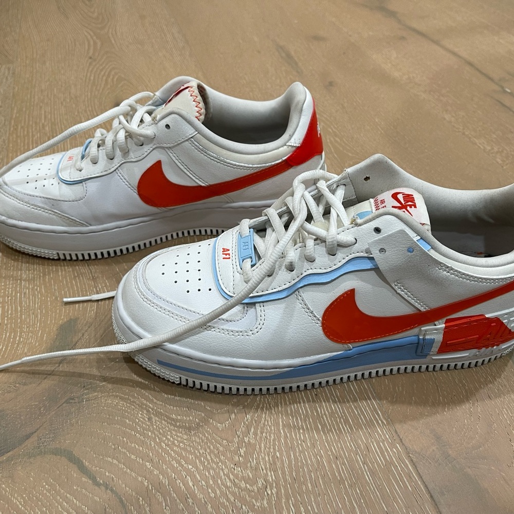 Mens Air Force 1 | Blue/Orange | 9.5
